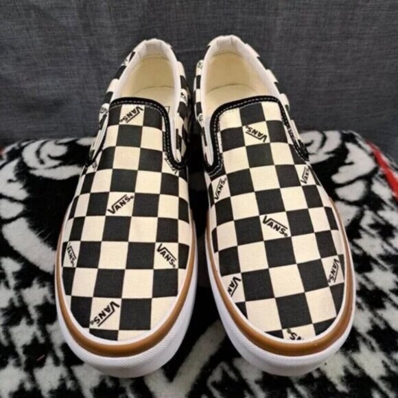 VANS Era Stacked Checkerboard Slip On Canvas Shoes - Picture 1 of 5